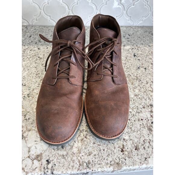 Red Wing Zinc Boots Mens 13 Brown Worx Chukka Leather Safety Toe Ankle Work main image 6